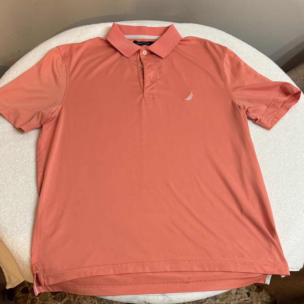 Nautica Men's Polo Shirt in Coral